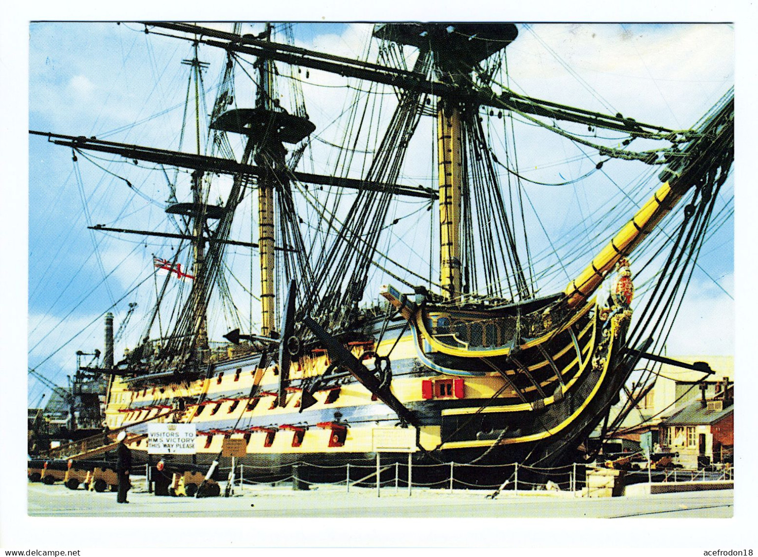 PORTSMOUTH - H.M.S. Victory - Starboard Side View - Portsmouth