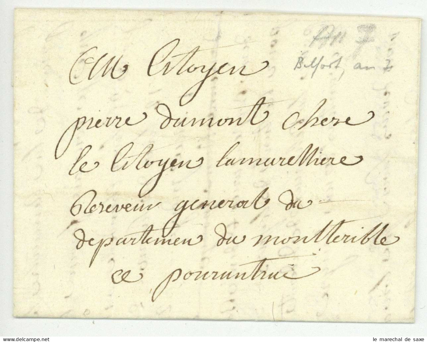 1799 Belfort Pour Porrentrui Mont-Terrible - 1701-1800: Précurseurs XVIII