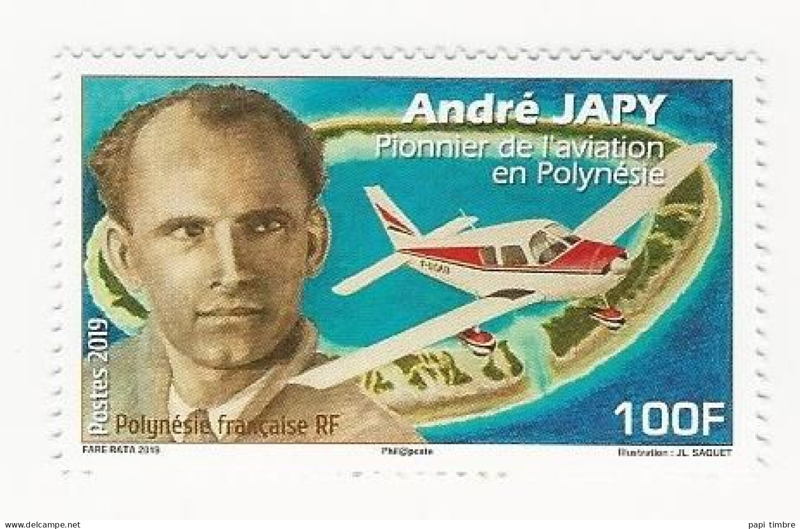 Polynésie-2019-André Japy, Pionnier Français De L'aviation En Polynésie  - N° 1226 ** - Neufs