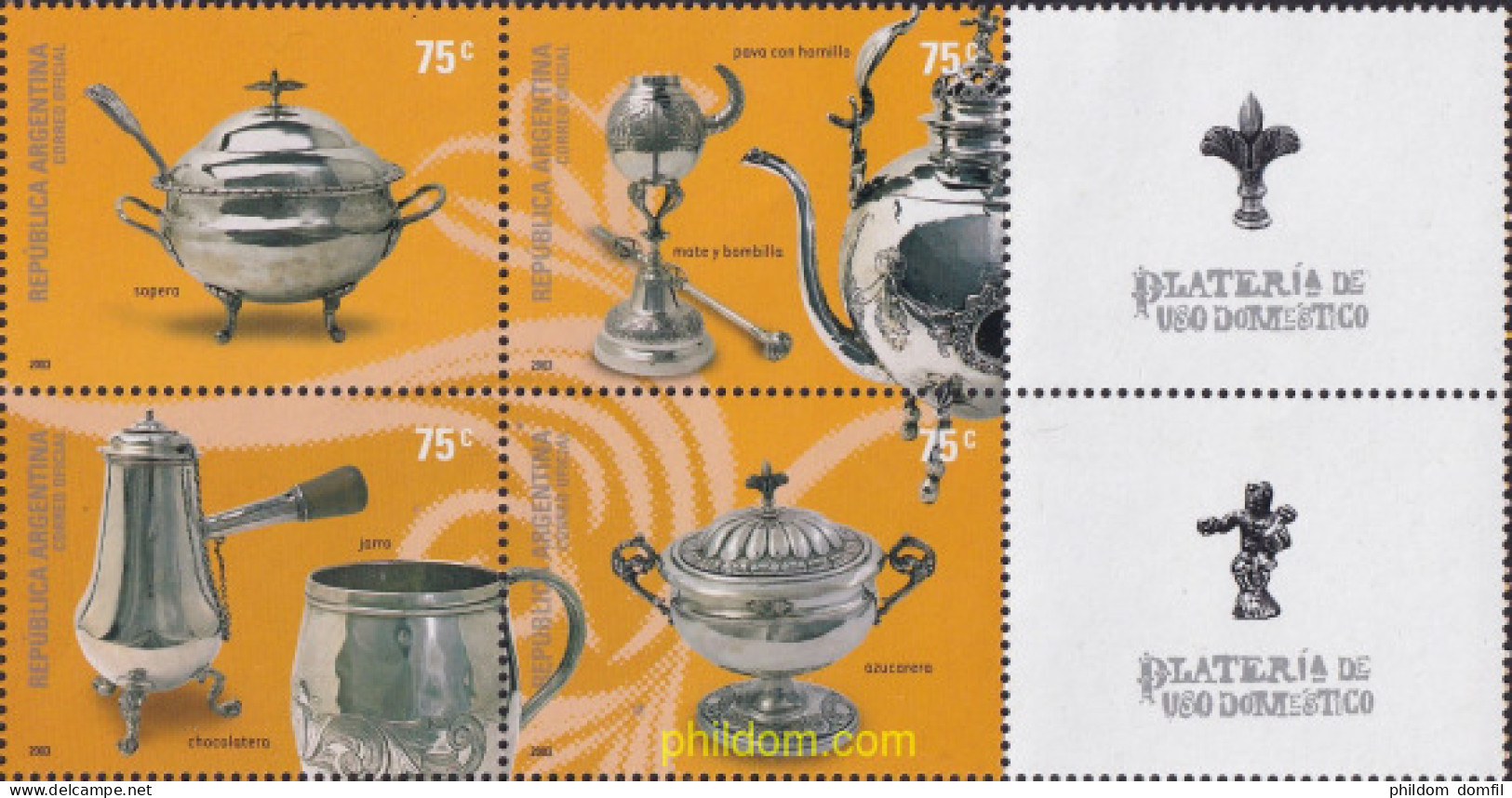 730353 MNH ARGENTINA 2003 PLATERIA - Unused Stamps