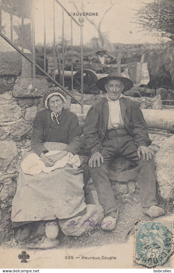 L'AUVERGNE: Heureux Couple (couple De Paysans Auvergnats) - Auvergne