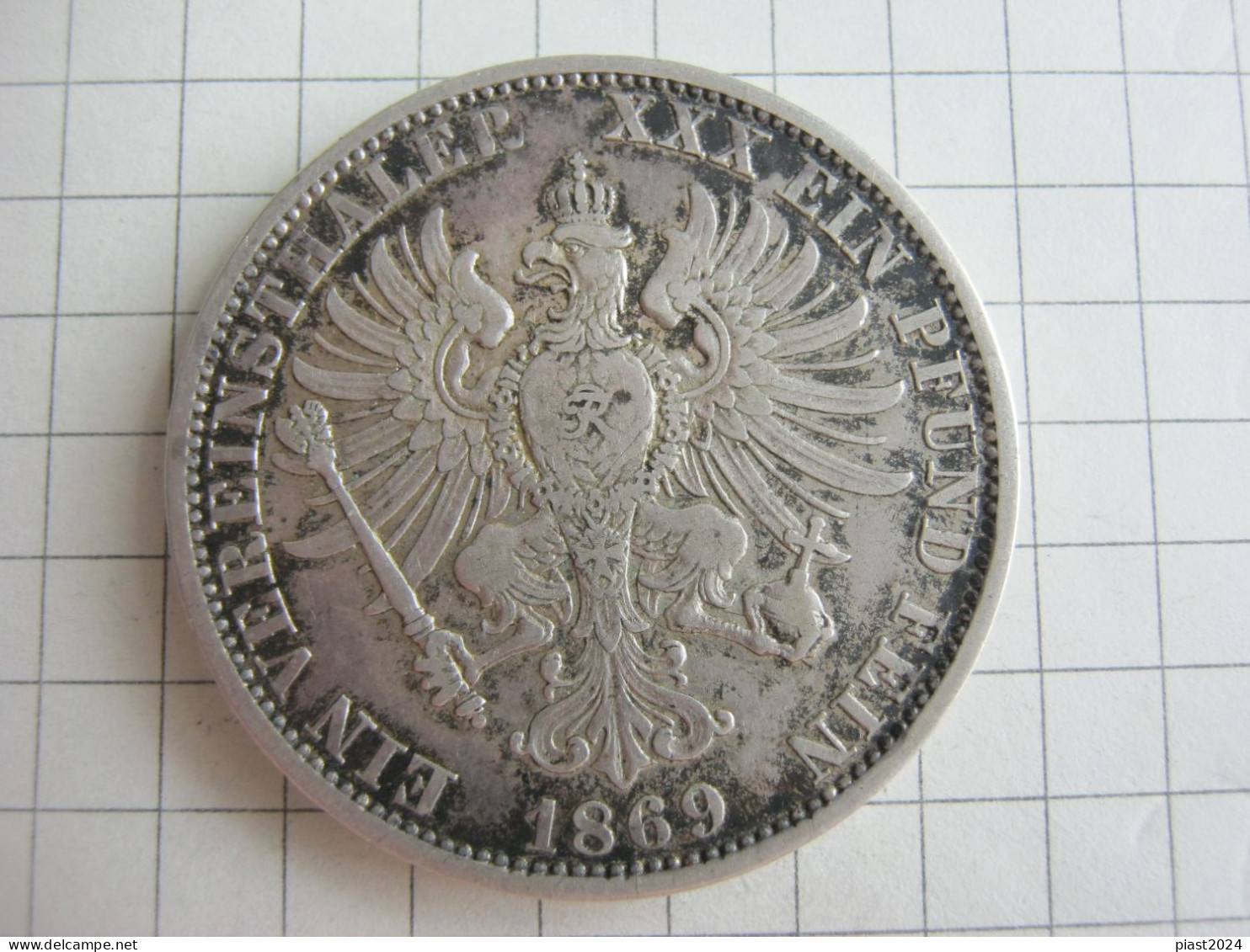 Prussia 1 Taler 1869 A - Taler Et Doppeltaler