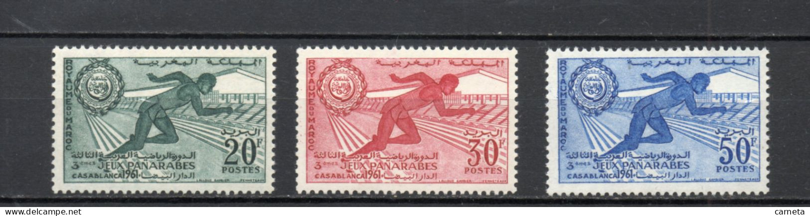 MAROC N°  421 à 423    NEUFS SANS CHARNIERE  COTE 2.50€   JEUX PANARABES SPORT - Maroc (1956-...)