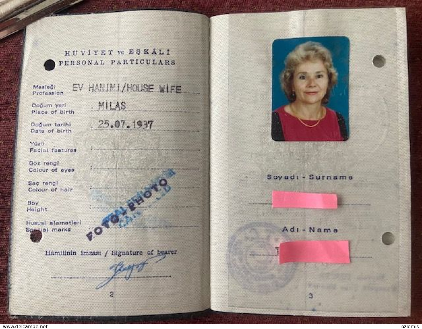 PASSPORT  PASSEPORT  ,1986,USED ,UNITED STATES AMERICA ,MEXICO,,VISA ,FISCAL - Colecciones