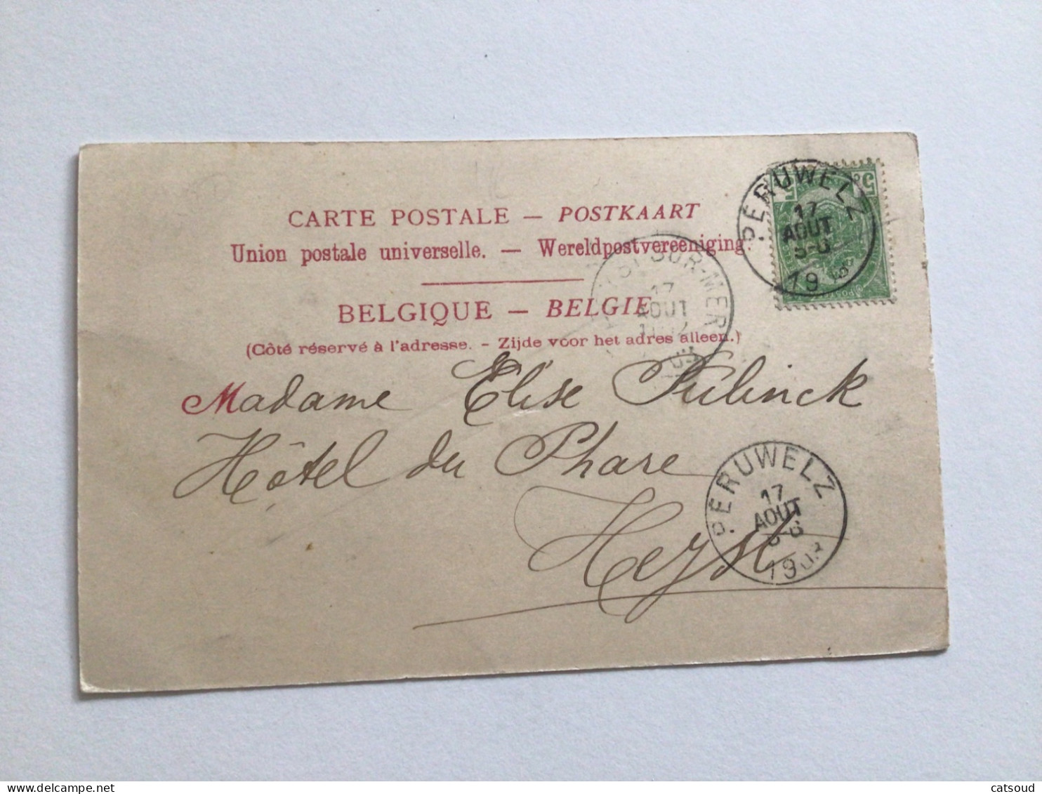 Carte Postale Ancienne (1903) Péruwelz Château Edm. Petit Extérieur - Peruwelz