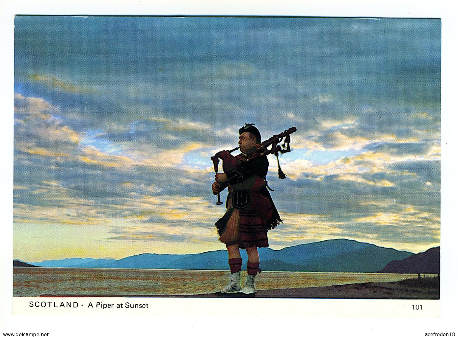 SCOTLAND - A Piper At Sunset - Angus