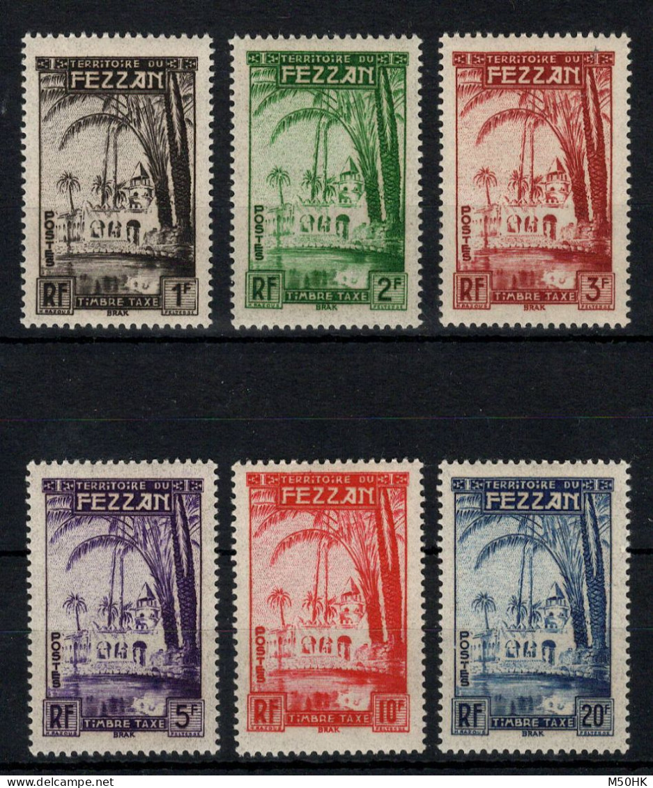 Fezzan - YV Taxe 6 à 11 N** MNH Luxe Complete , Cote 20 Euros - Neufs