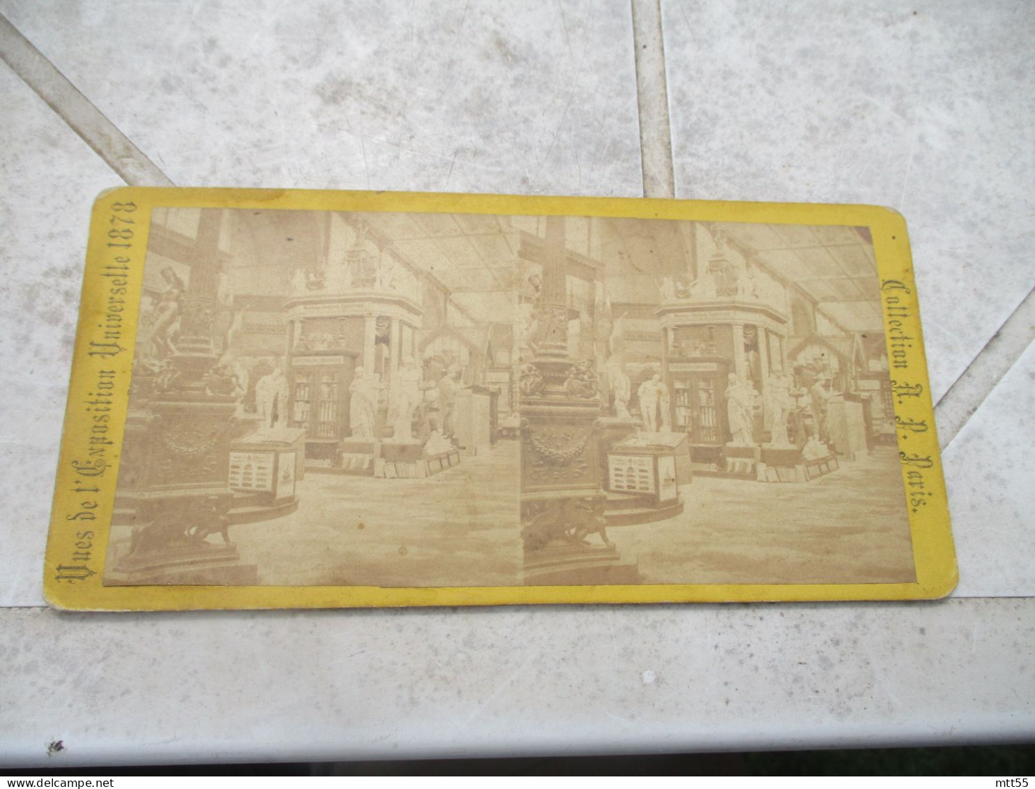 EXPOSITION UNIVERSELLE 1878 SECTION CERAMIQUE AUTRICHE PHOTO STEREO - Stereoscoop
