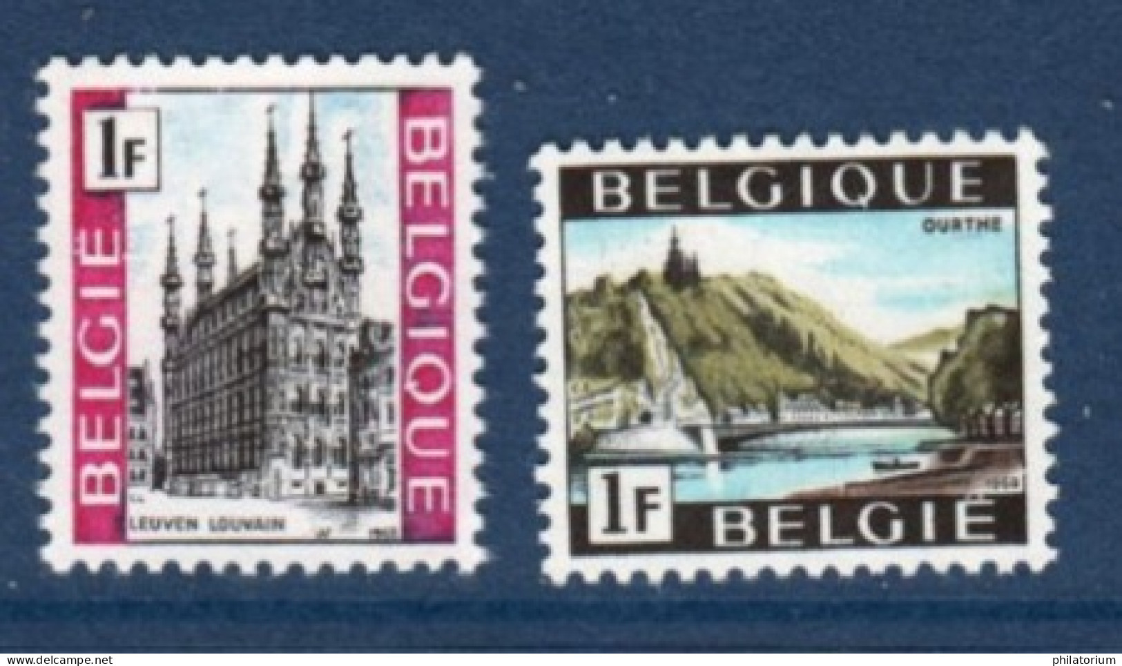 Belgique België, Yv 1480, 1481, Mi 1537, 1538, SG 2102, 2103, Tourisme, Louvain, Vallée De L'Ourthe, - Ongebruikt