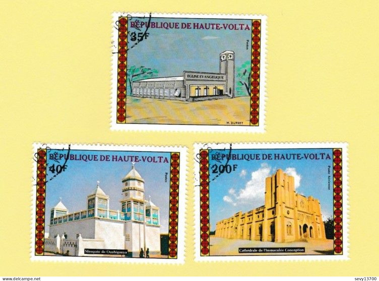 Haute Volta 25 Timbres - Mosquée, Cathédrale, Eglise, Bateau, Roi Baudouin, Youri Gagarine Folklore, Masques, Animaux - Obervolta (1958-1984)