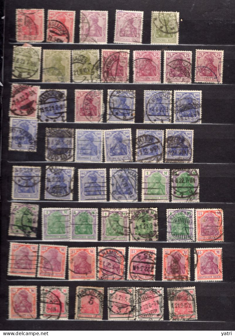 Repubblica Di Weimar (1920/1921) - Mi. 140/151 + 153 Ø - 100 Francobolli - Used Stamps