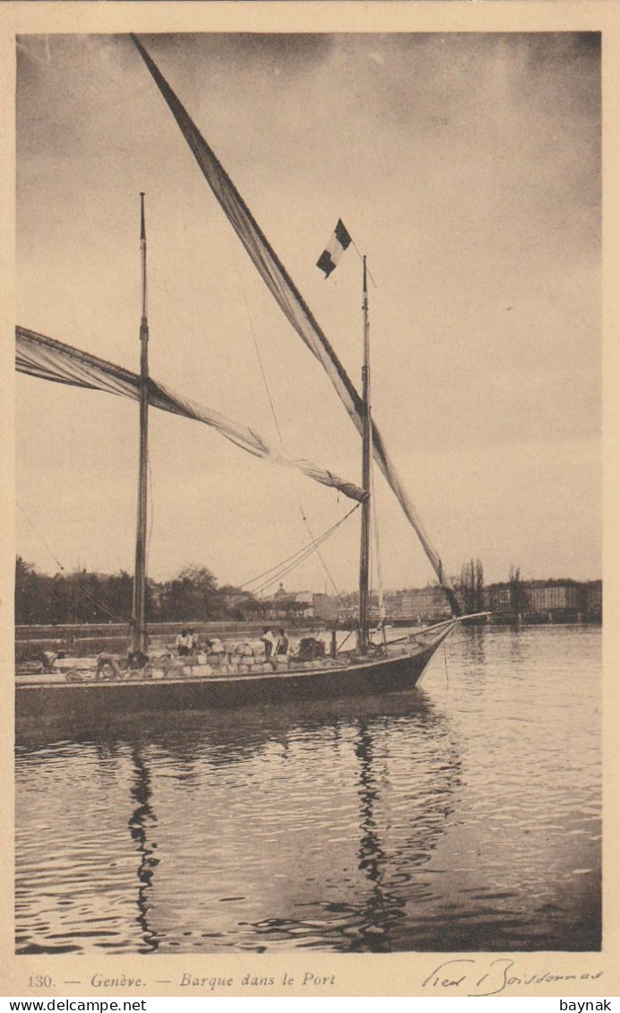 GENEVE178 --   GENEVE   --   BARQUE DANS LE PORT - Genève