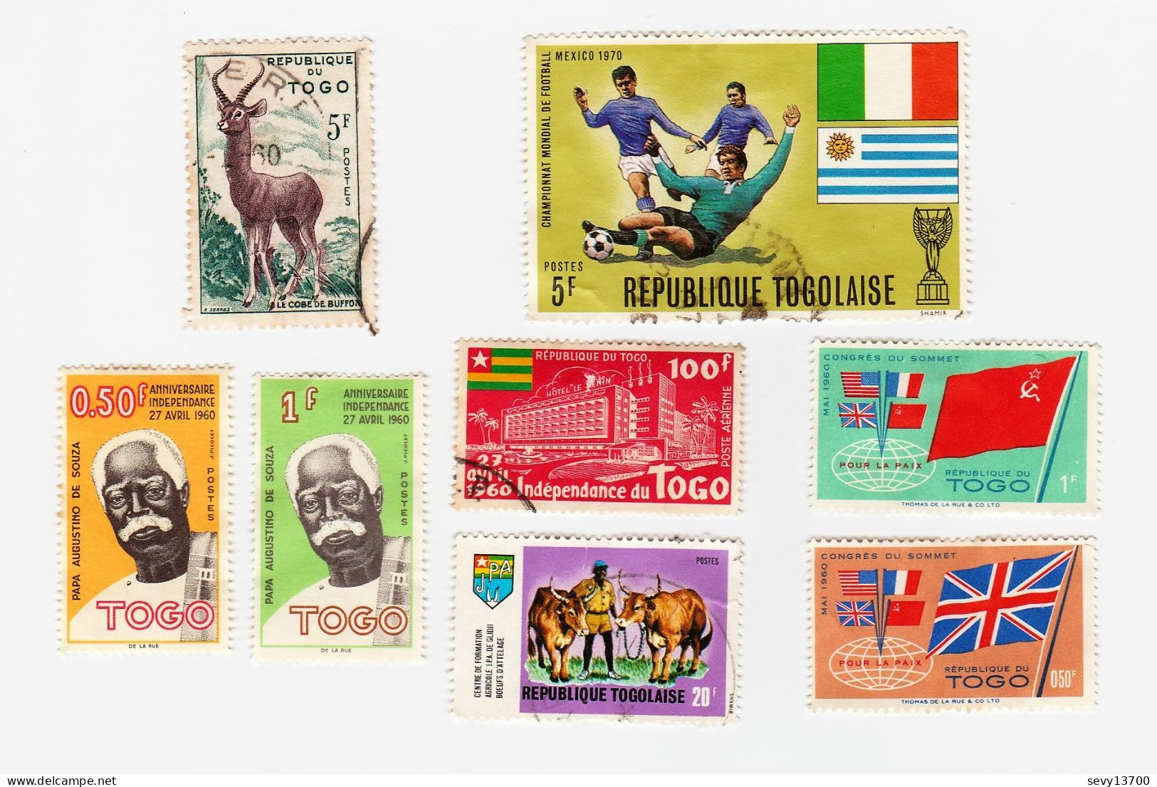 Togo lot de 46 timbres
