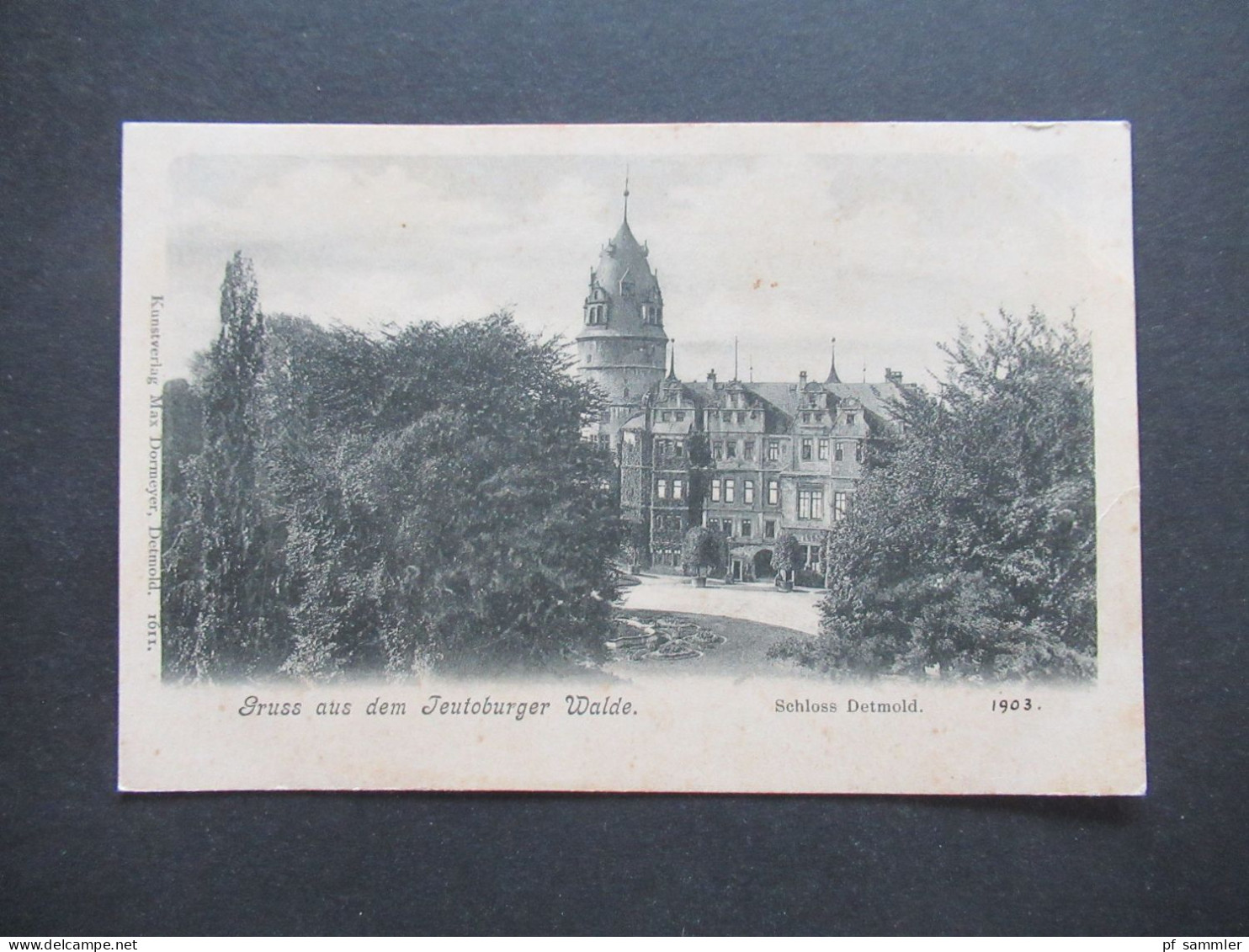 DR 1903 AK Gruss Aus Dem Teutoburger Walde Schloss Detmold Kunstverlag Max Dormeyer, Detmold - Detmold