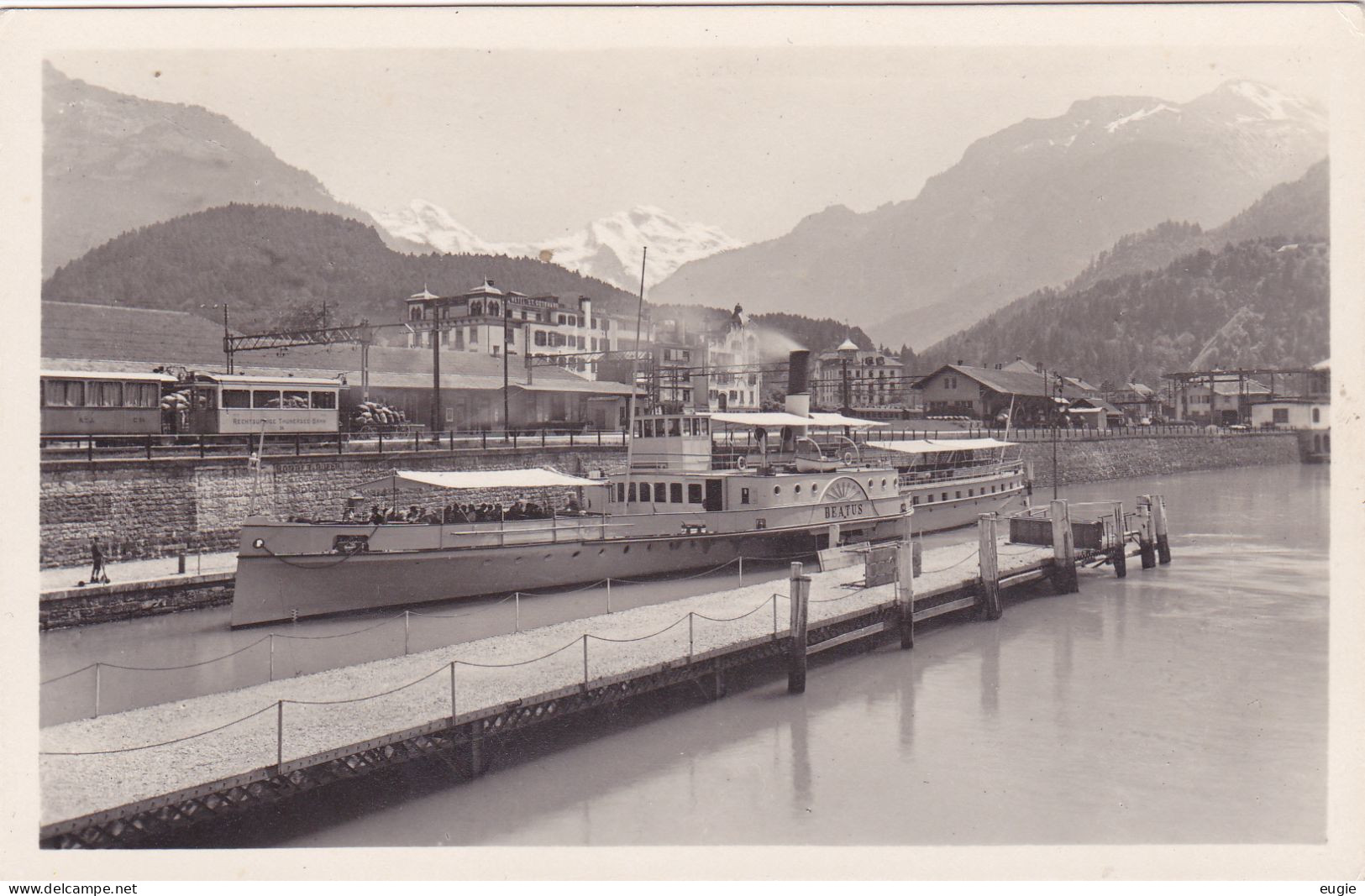 3373/ Interlaken - West, Schiffs-Station Mit Bahnhof - Interlaken