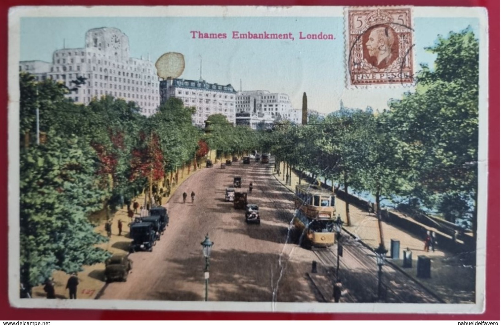 CPA Circulée Brentwood, ESSEX 1936 - THAMES EMBANKMENT, LONDON - Londres – Suburbios