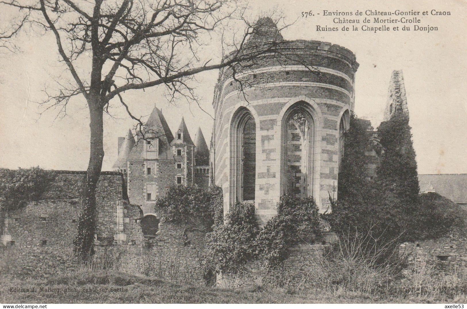 Env De Château Gontier Et Craon 53 (10391) Château De Mortier-Crolle, Ruines De La Chapelle Et Du Donjon - Chateau Gontier