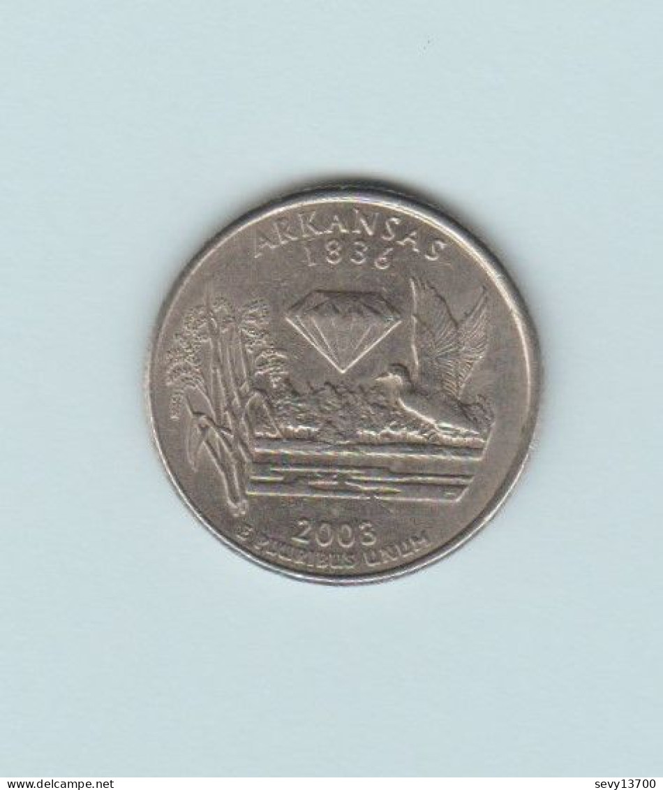 USA - Etats Unis 6 Quarter Dollar (1/4 DOLLAR) 2001 2002 2003 New York Caroline du Nord Alabama Arkansas Texas Wisconsin