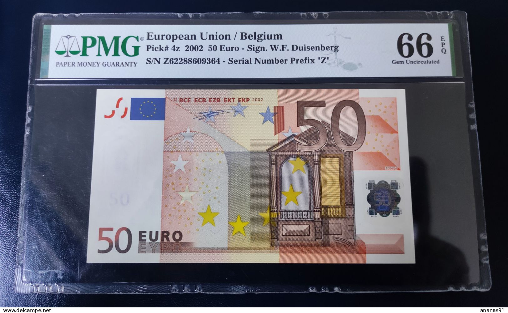 50 Euro BELGIUM - Z - T004 G4 - DUISENBERG - Z62288609364 - 66 EPQ - 50 Euro