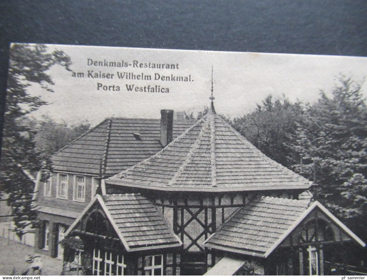 DR 1916 Denkmals Restauration Am Kaiser Wilhelm Denkmal Port Westfalica Inhaber Wilhelm Peters Tagesstempel Minden - Porta Westfalica