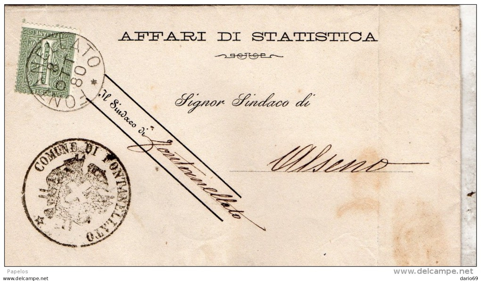 1880  LETTERA CON ANNULLO FONTANELLATO PARMA - Marcophilia