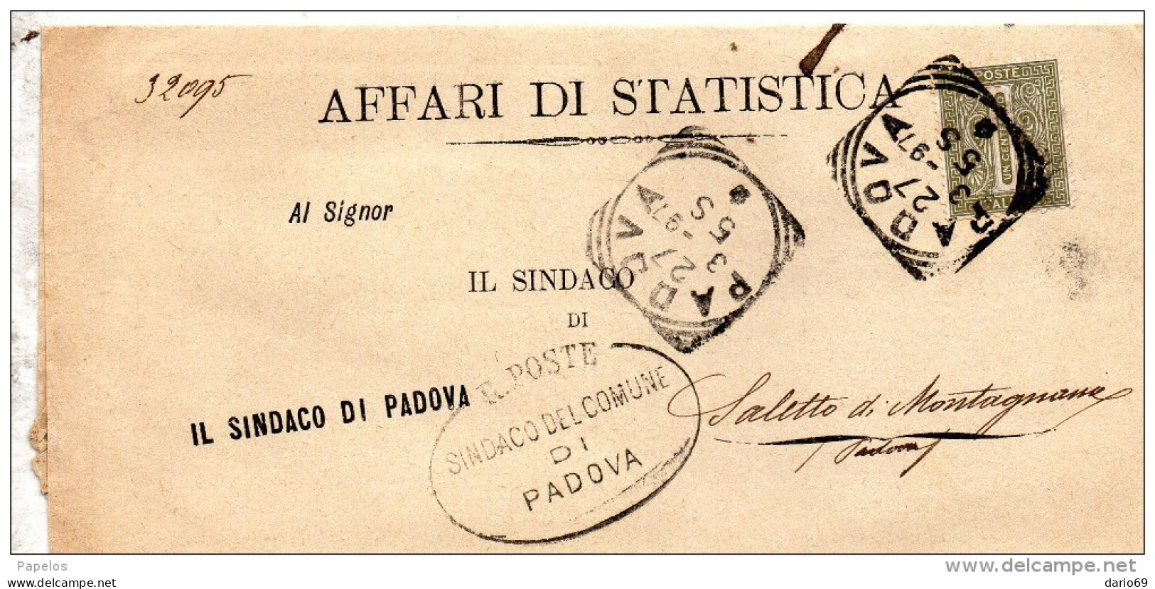 1897  LETTERA CON ANNULLO  PADOVA - Poststempel