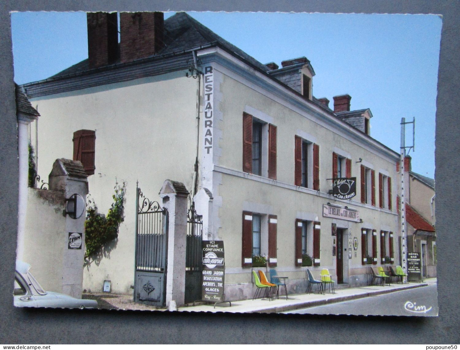CP 18 Cher ARGENT SUR SAULDRE - Ici étape Confiance  "auto Journal" LE RELAIS DU COR D'ARGENT Rue  Route Nationale D 940 - Argent-sur-Sauldre