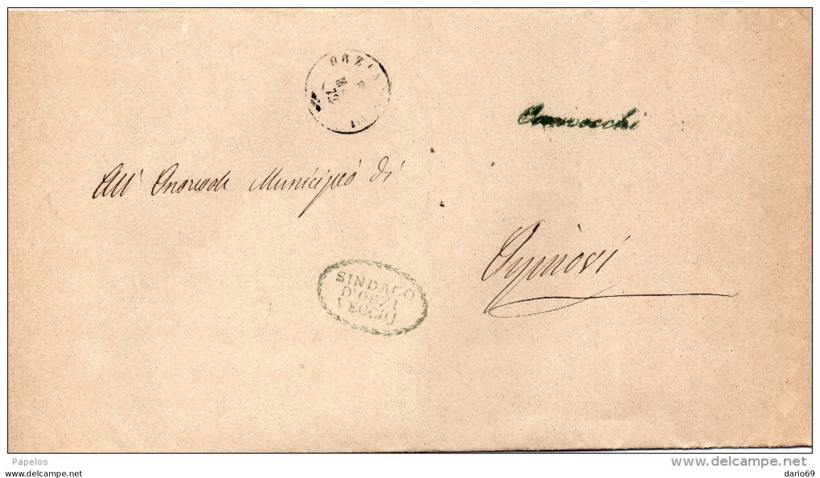 1872   LETTERA  CON ANNULLO ORZIVECCHI  BRESCIA - Marcofilie
