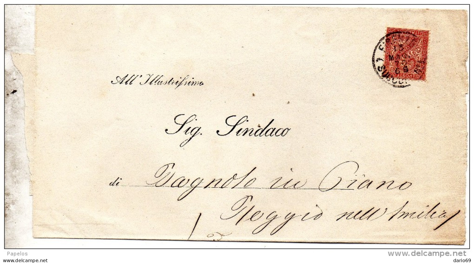 1870  LETTERA  CON ANNULLO FIRENZE - Storia Postale