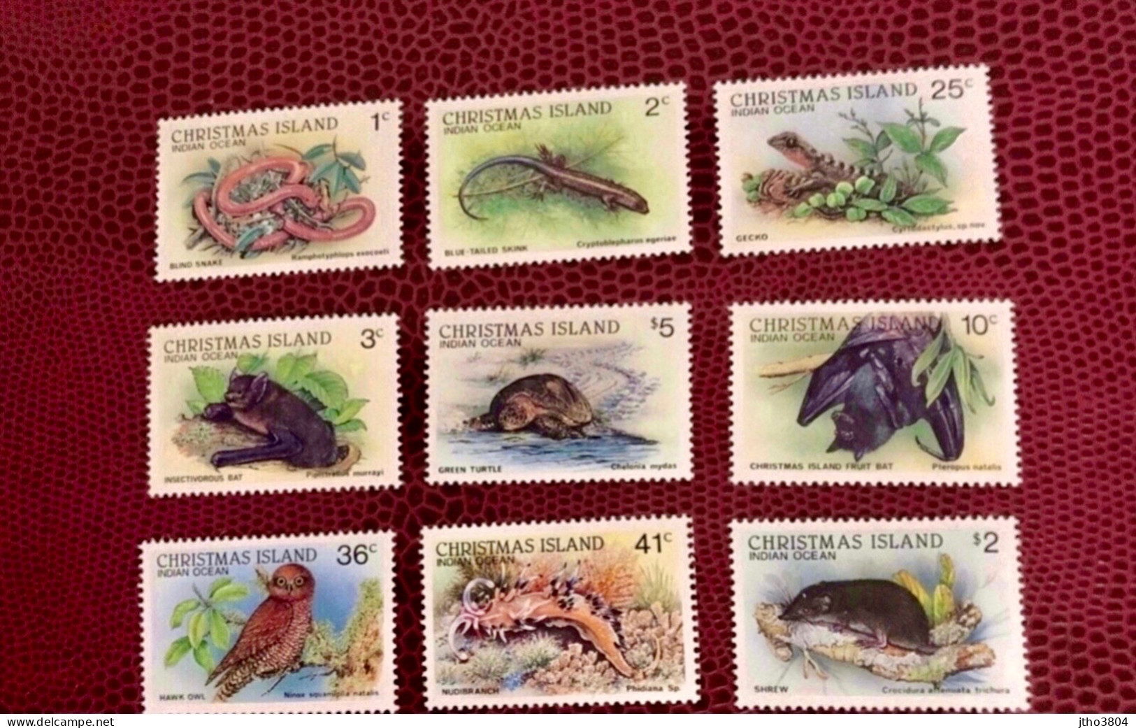 CHRISTMAS ISLAND 1988 9 V Neuf ** MNH YT 253 / 261 Reptiles - Andere & Zonder Classificatie