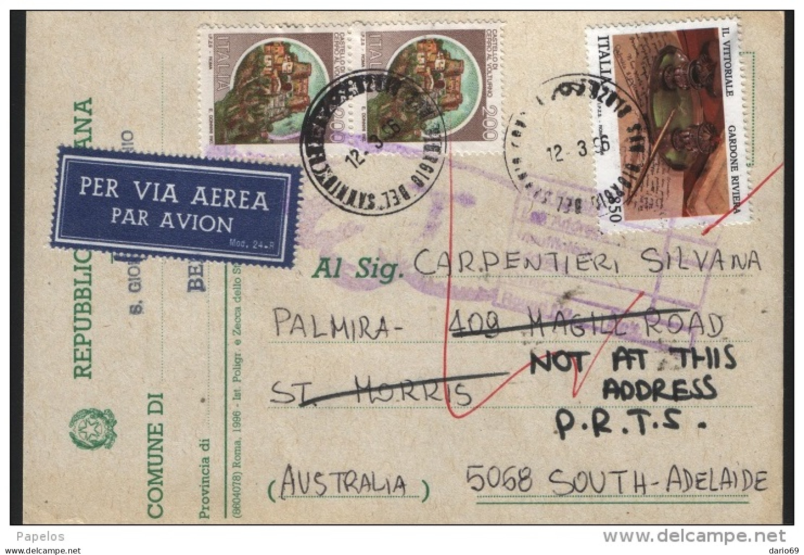 1956 CARTOLINA - 1946-60: Poststempel