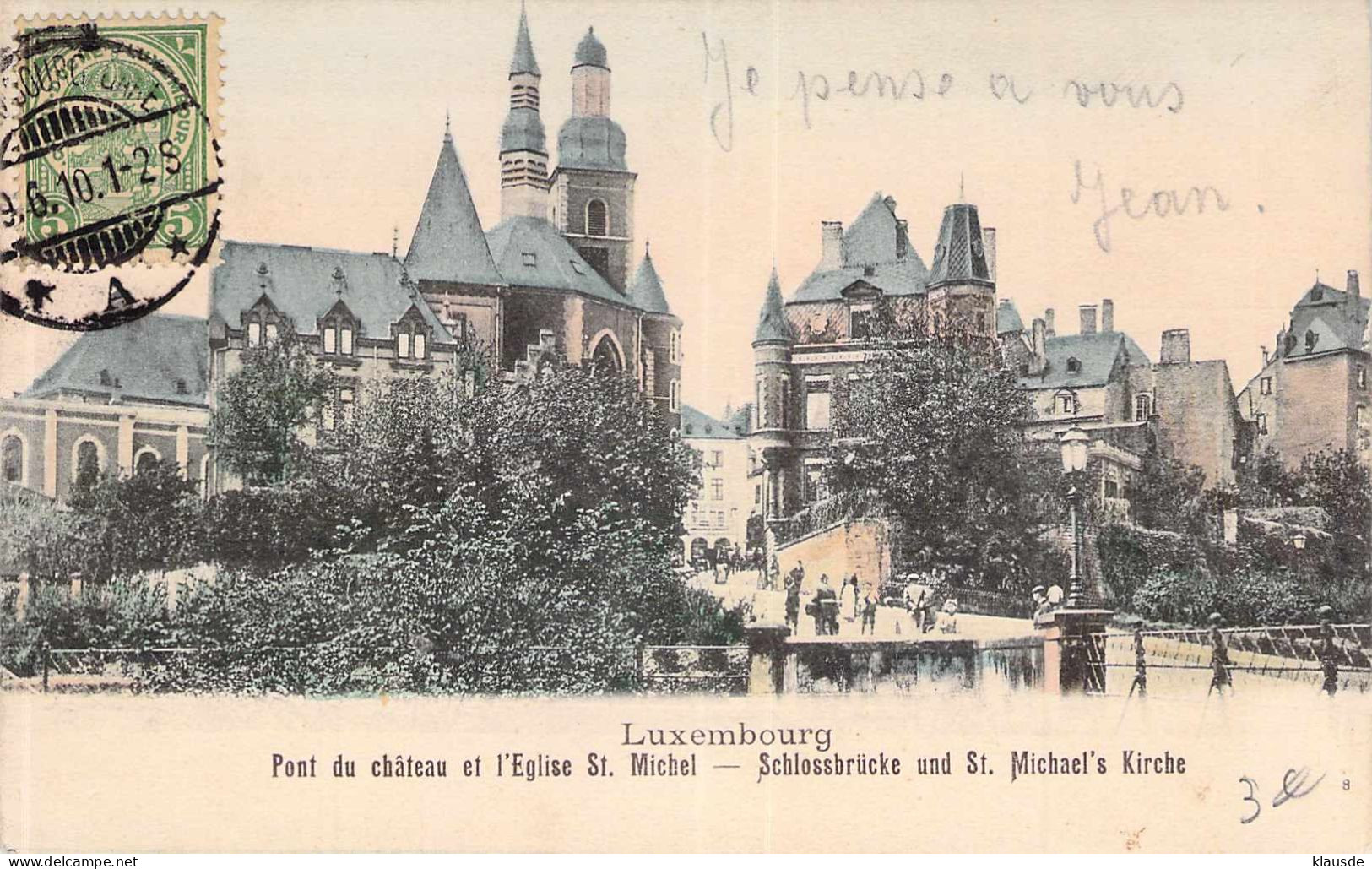 Luxemburg - Pont Du Chateau Et LÈglise St.Michel Gel.1910 - Luxembourg - Ville