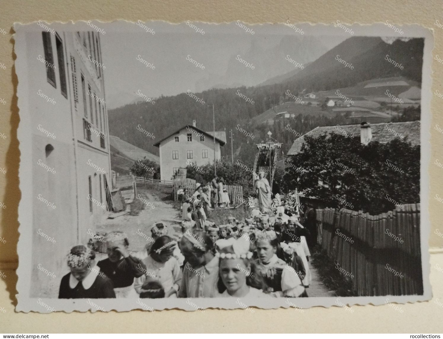 Italia Foto Bolzano FUNES Festa O Processione Religiosa 1936. - Europa