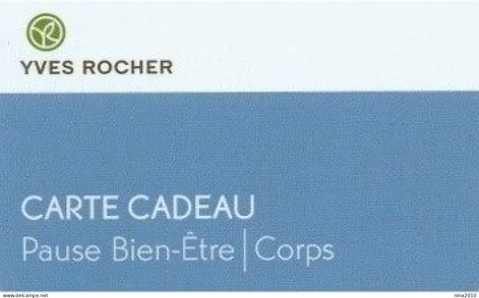 Carte Cadeau - Yves Rocher - VOIR DESCRIPTION Avant Enchères -  GIFT CARD /GESCHENKKARTE - Cartes Cadeaux