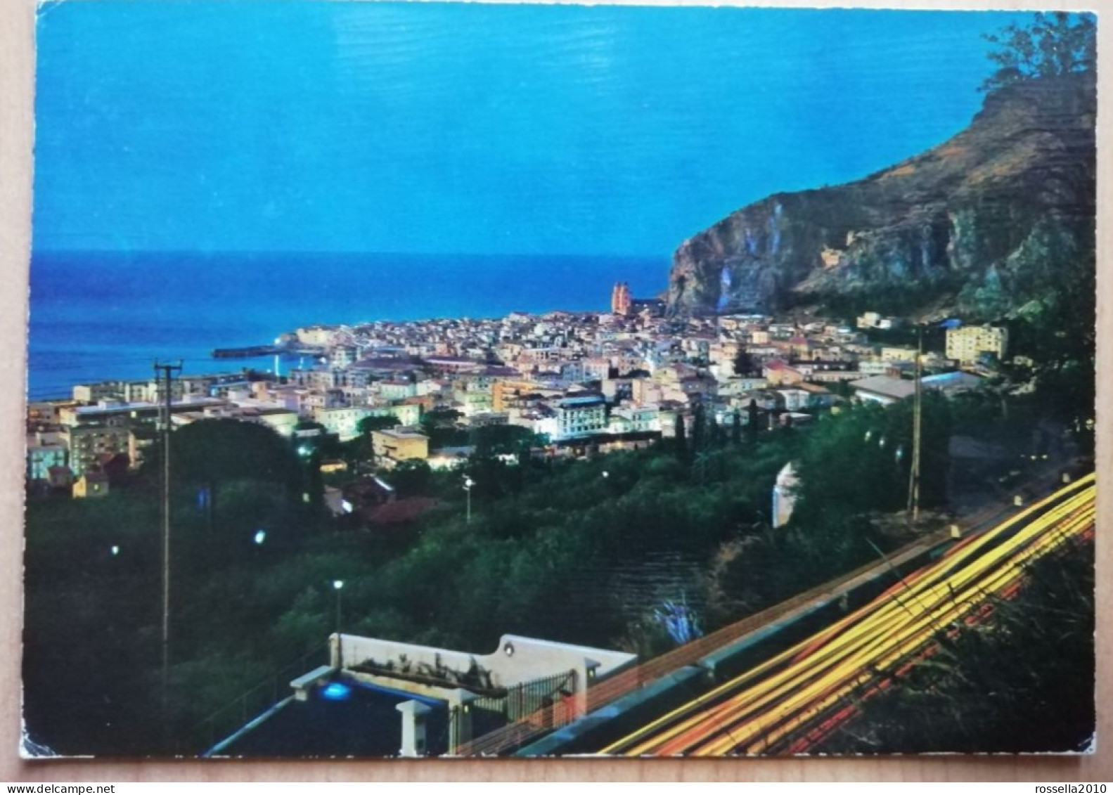 CARTOLINA  ITALIA PALERMO CEFALù PANORAMA NOTTURNO Italy Postcard ITALIEN Ansichtskarten - Palermo