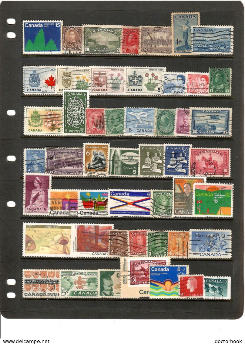 CANADA  50 DIFFERENT USED (STOCK SHEET NOT INCLUDED) (CONDITION PER SCAN) (Per50-6) - Collections