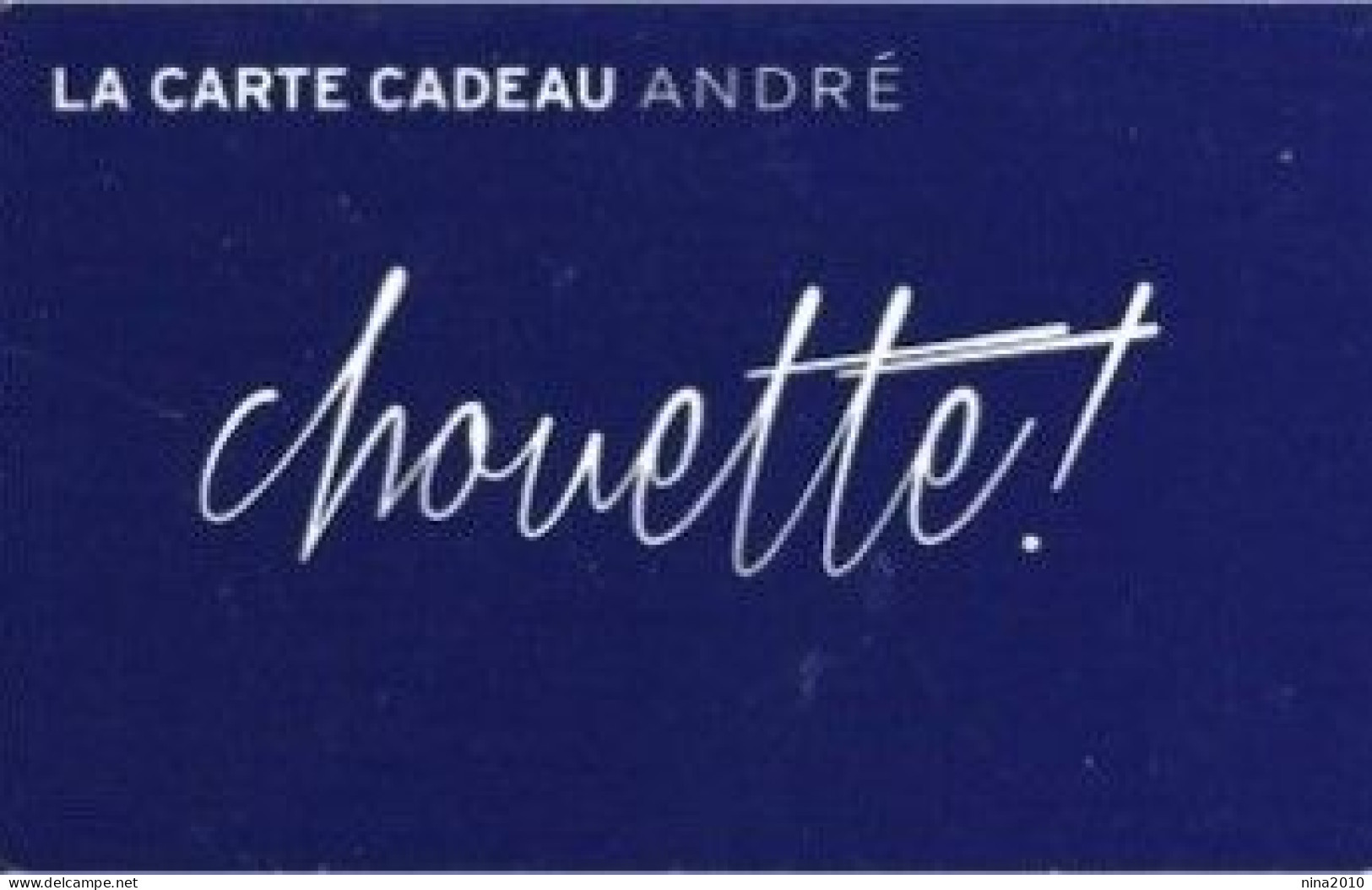 Carte Cadeau - André  - VOIR DESCRIPTION Avant Enchères -  GIFT CARD /GESCHENKKARTE - Tarjetas De Regalo