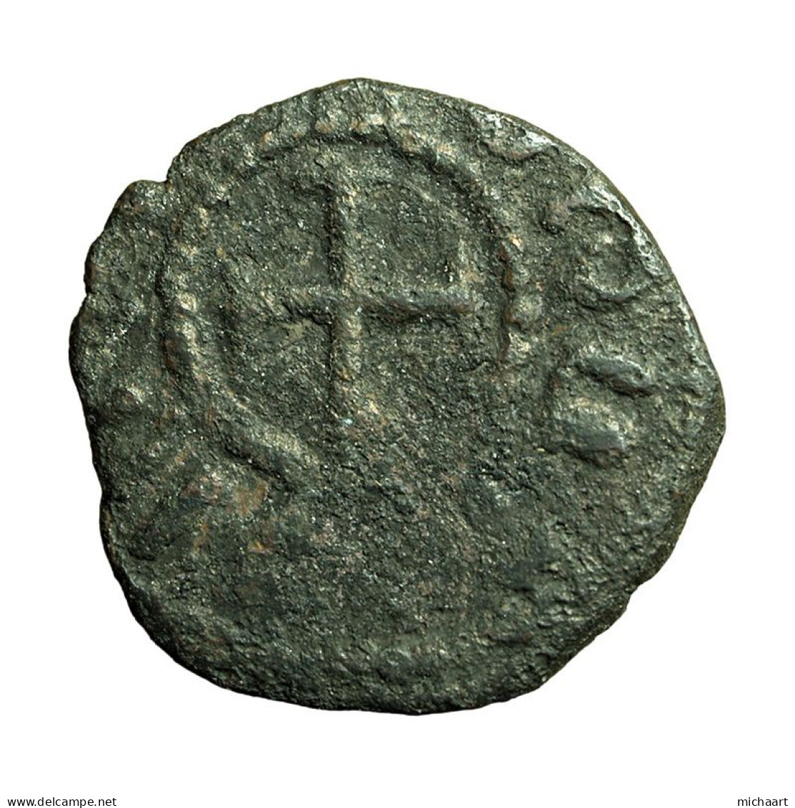 Cilician Armenia Medieval Coin Levon III 19mm King / Cross 04387 - Armenië