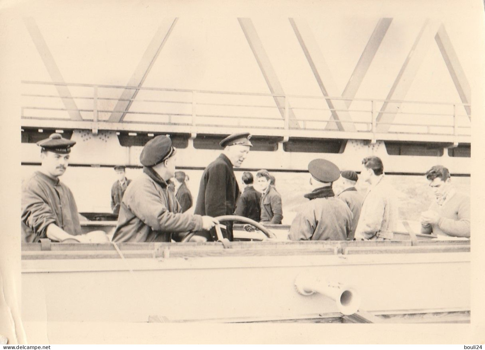 PHOTO 11 X 8  1959 PASSAGE DU PONT KEHL STRASBOURG BASSE EAU PASSERELLE DEIMONTEE VOIR VERSO - Other & Unclassified