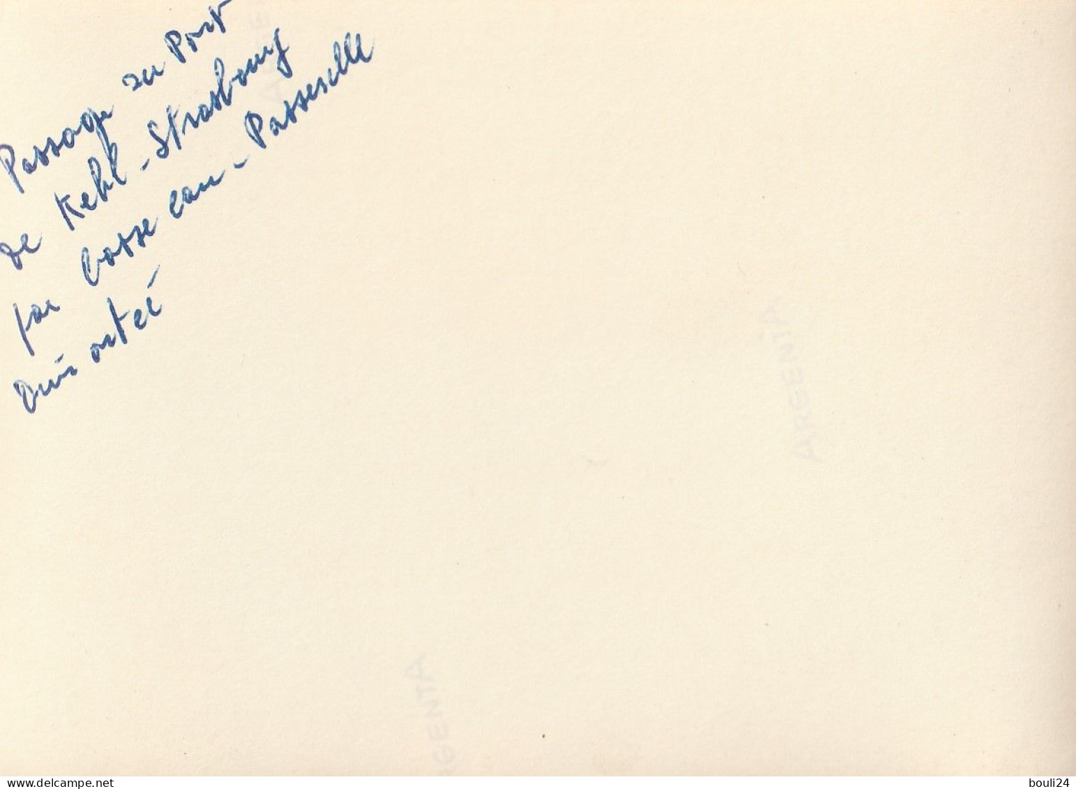 PHOTO 11 X 8  1959 PASSAGE DU PONT KEHL STRASBOURG BASSE EAU PASSERELLE DEMONTEE VOIR VERSO - Sonstige & Ohne Zuordnung
