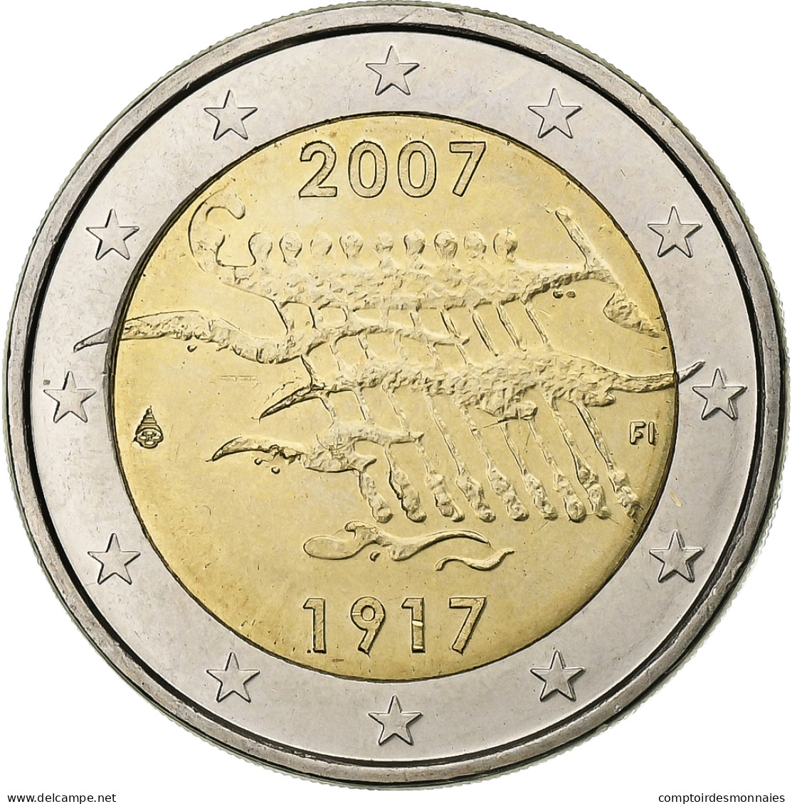 Finlande, 2 Euro, 2007, Vantaa, Bimétallique, SPL, KM:139 - Finlandía