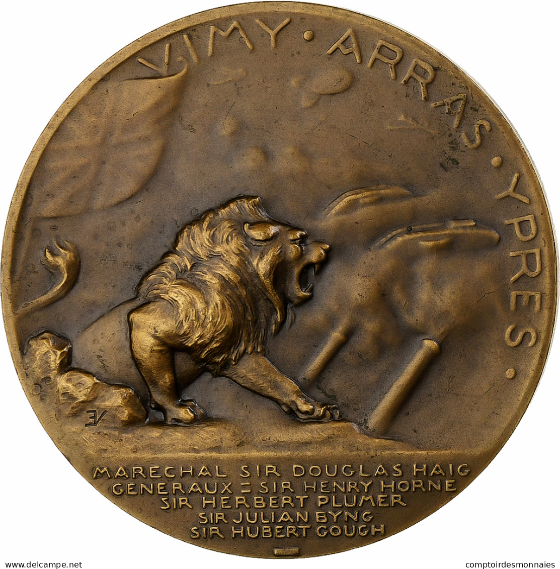 Royaume-Uni, Médaille, Première Guerre Mondiale, Offensive Britannique De - Sonstige & Ohne Zuordnung