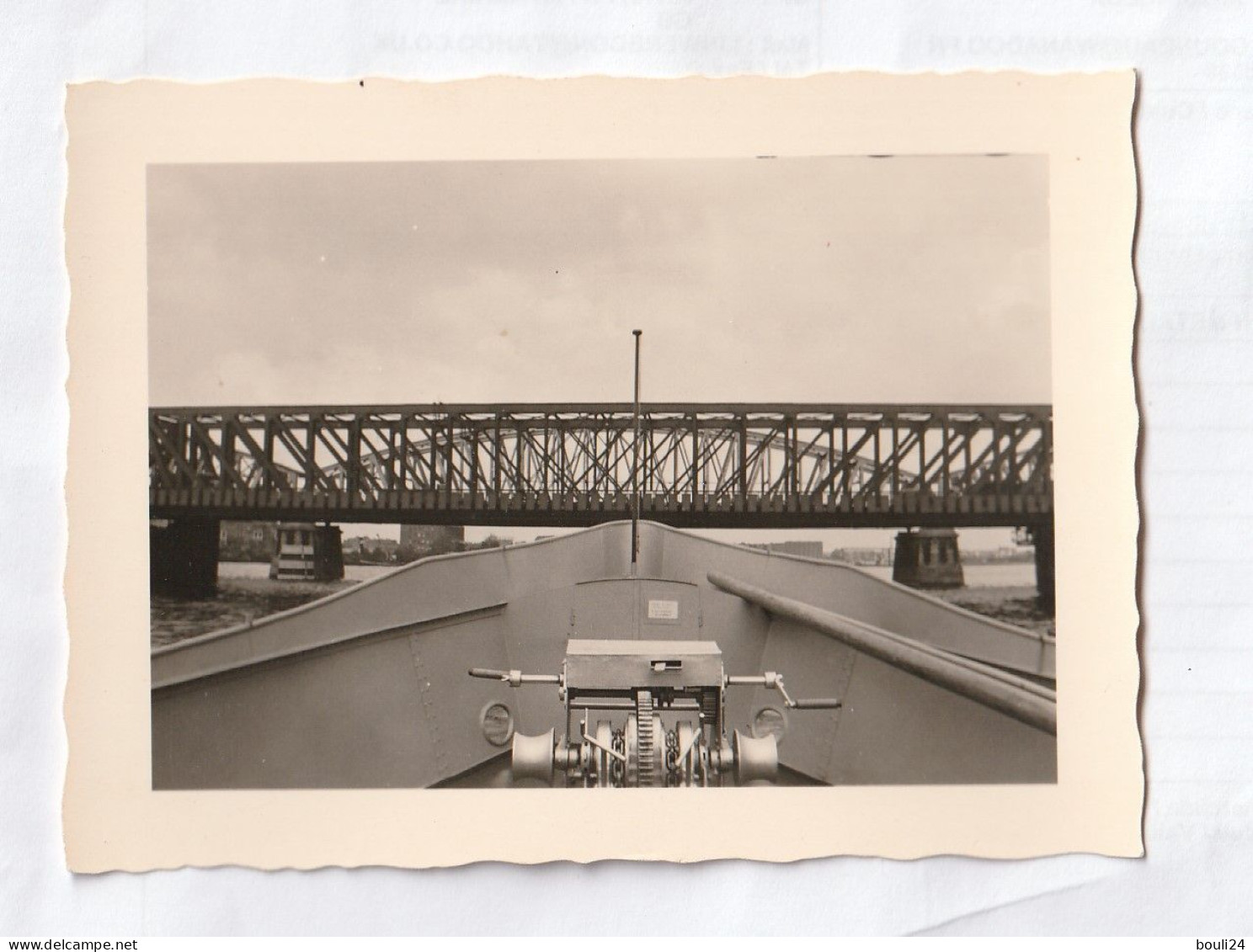 PHOTO 9 X 6  1959 PASSAGE DU PONT KEHL STRASBOURG BASSE EAU PASSERELLE DEMONTEE - Other & Unclassified