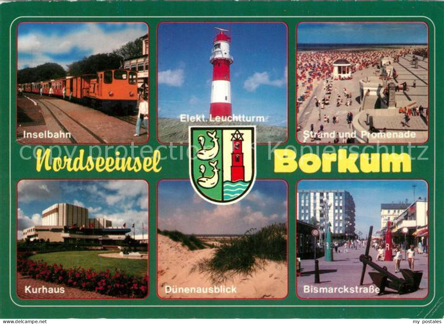 73259990 Borkum Nordseebad Leuchtturm Inselbahn Bismarckstrasse  Borkum Nordseeb - Borkum