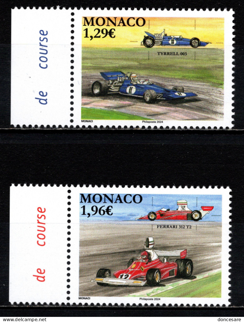 MONACO 2024 - SERIE 2 TP /  LES VOITURES DE COURSE MYTHIQUES - NEUFS ** - Unused Stamps