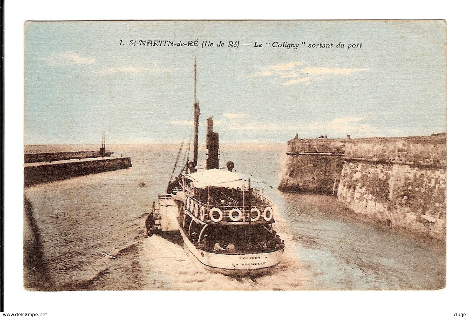 17 - SAINT MARTIN DE RÉ ( Ile De Ré ) -  Bateau  " Le Coligny "  Liaison Avec La Rochelle - Ile De Ré