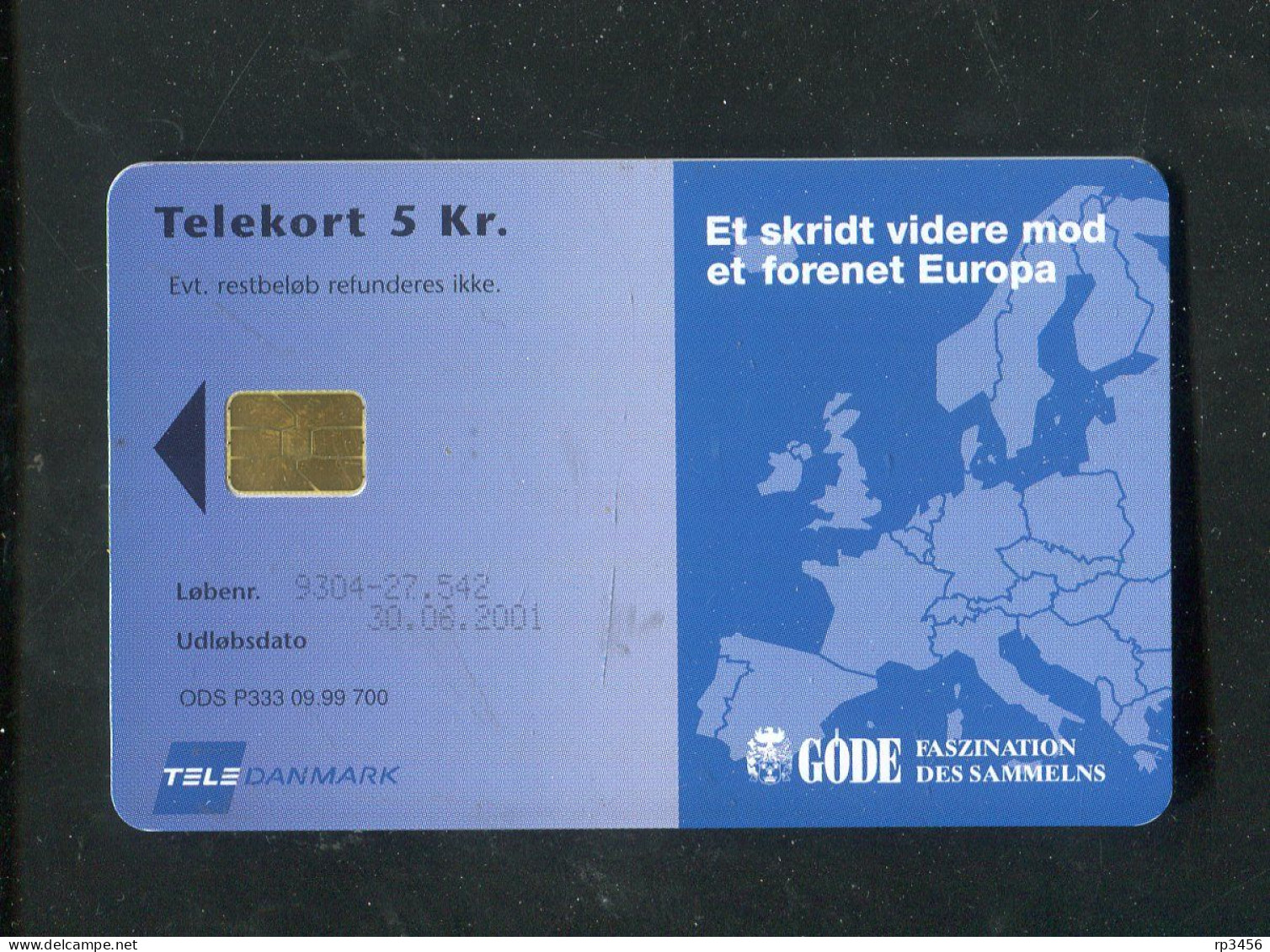 "DAENEMARK" 2001, Telefonkarte "ECU 3" (Oesterreichische Schillinge 13.44" Unbenutzt (R1253) - Danemark