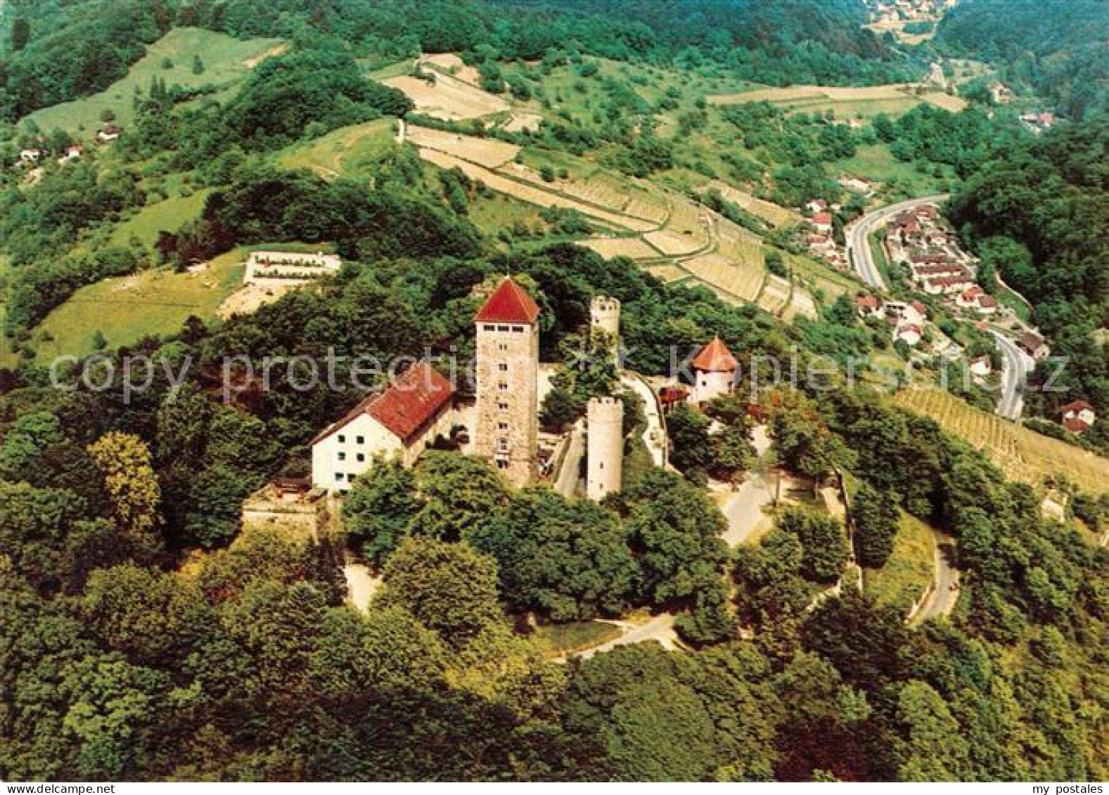 73259278 Heppenheim Bergstrasse Fliegeraufnahme Starkenburg Kirschhausener Tal H - Heppenheim