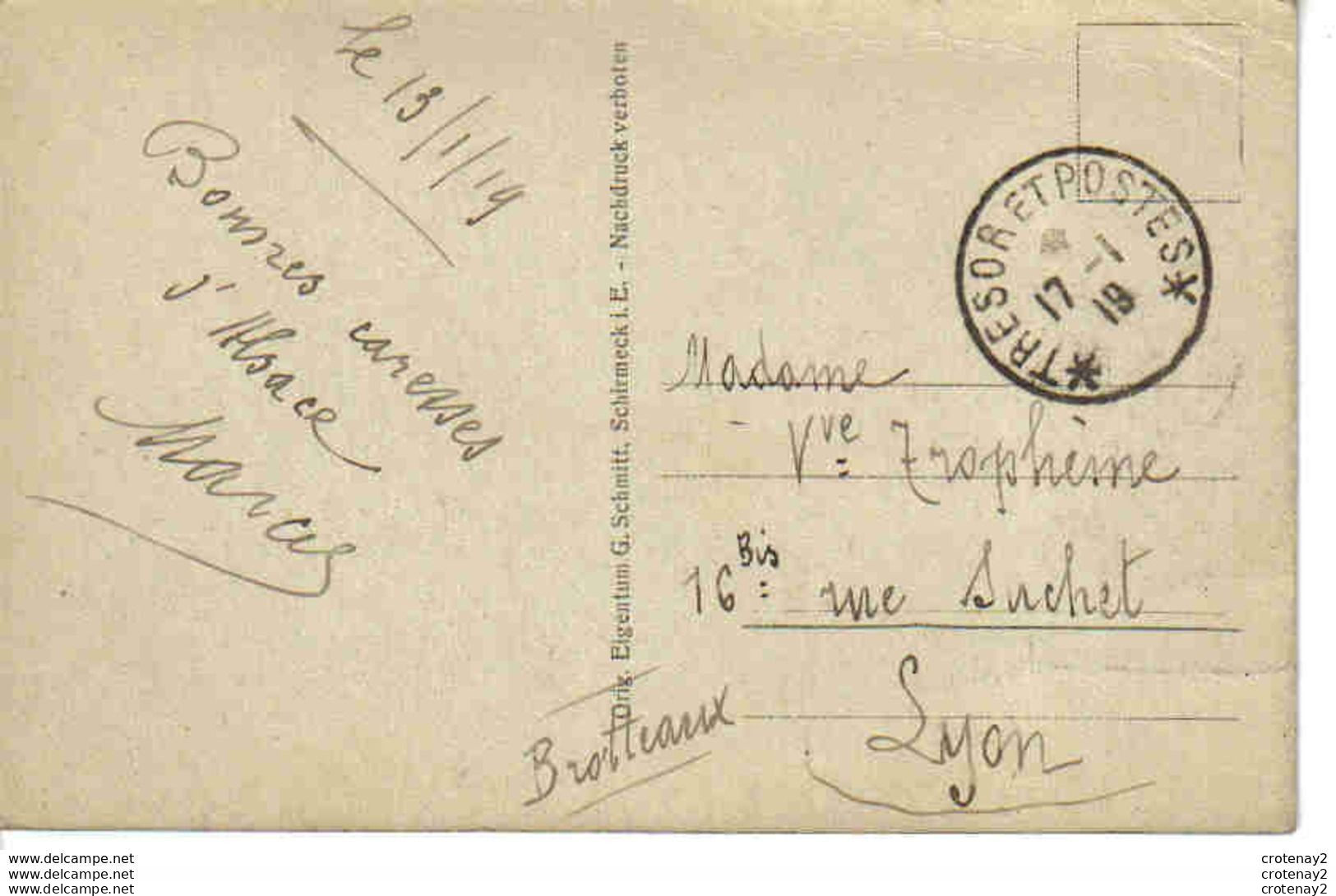 Heiligblasien St Blaise La Roche ? Vers Rothau N°805 Vue Générale En 1919 VOIR DOS Orig Eigentum G. Schmitt Schirmeck - Rothau