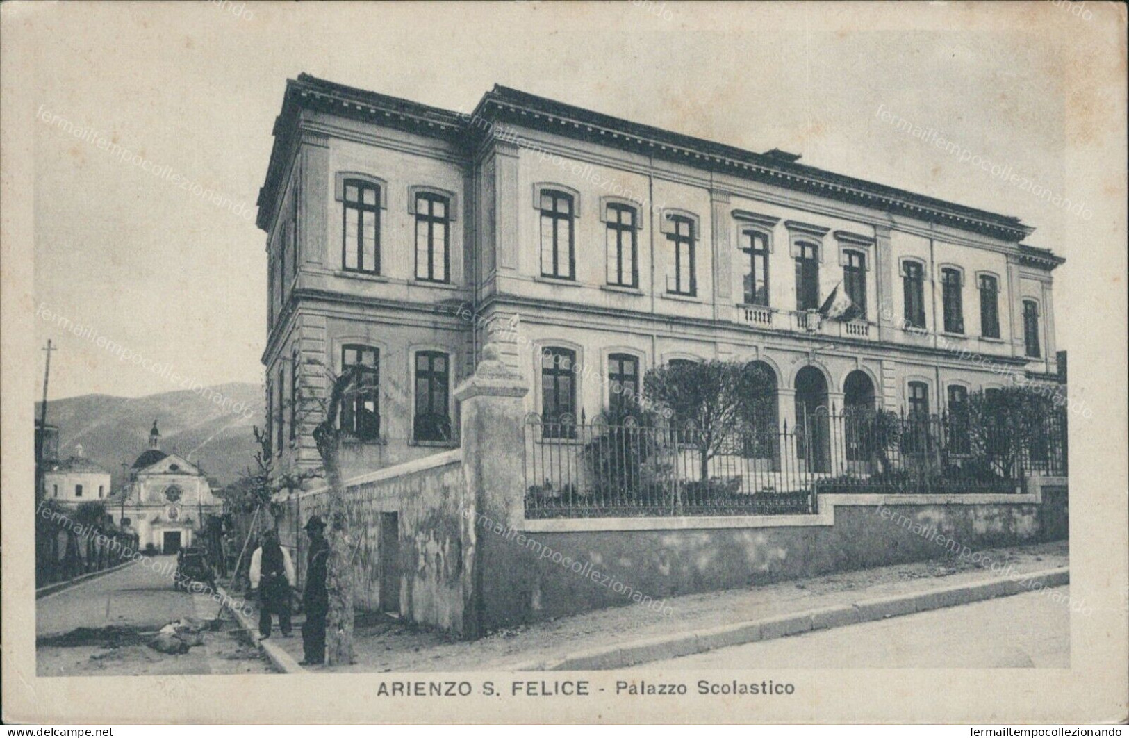 Cs109 Cartolina Arienzo S.felice Palazzo Scolastico Provincia Di Caserta 1932 - Caserta